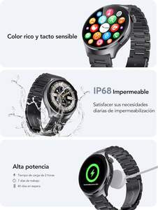 Jam Tangan Pintar Pria Layar 1.53 inci Berbagai Mode Olahraga Tahan Air IPX68 Pengisian Daya Nirkabel Monitor Detak Jantung Tekanan Darah Oksigen - Product Image 2
