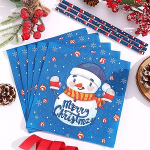Servilletas de Papel Navideñas New Leap con Diseño de Pingüino Rojo y Globo de Nieve, Decoración Desechable para Fiestas - Product Image 3