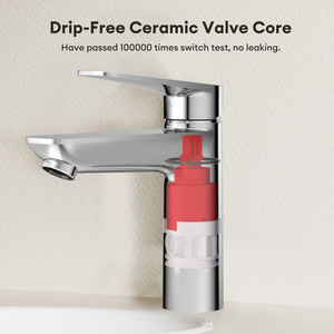 Grifo de Lavabo JOMOO de Alta Calidad <span class=keywords><strong>H2</strong></span>, Monomando, Monotroquel, Cromado, Grifo Mezclador para Baño, Ahorrador de Agua con Burbujeador - Product Image 5