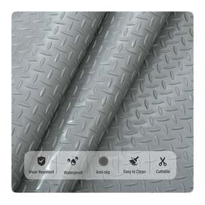 Tapis de protection de sol de garage en vinyle gris à motif de diamant pour garage et au-delà - Product Image 2