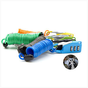 Antuke Candado de combinación con cable de alambre para casco, 150 cm, aleación de zinc, portátil, para motocicleta, bicicleta, uso en exteriores - Product Image 5