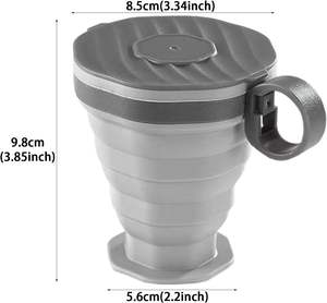 Taza de café de agua de viaje plegable con logotipo personalizado de 220ml, taza de café plegable de silicona - Product Image 2