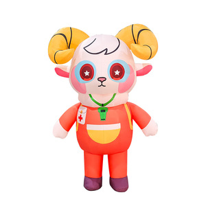 Disfraz Inflable de Cabra de Dibujos Animados para Eventos y Actuaciones, para Mayores de 14 Años, Material Plástico - Product Image 4