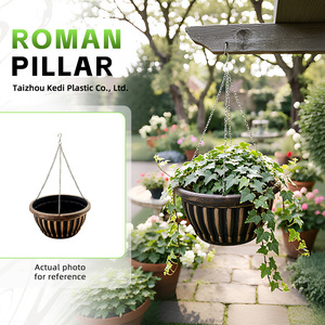 Pots <span class=keywords><strong>de</strong></span> fleurs suspendus pour plantes, petits pots <span class=keywords><strong>de</strong></span> fleurs pour jardin, plantations à domicile, pots <span class=keywords><strong>de</strong></span> fleurs muraux d'<span class=keywords><strong>extérieur</strong></span> en plastique - Product Image 1