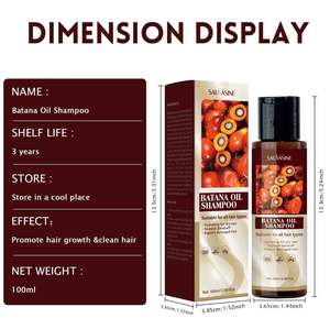Venta caliente ODM OEM Nutritivo Mejora <span class=keywords><strong>Frizz</strong></span> Control de aceite Eliminación de la caspa Suavizante Brillante Batana Champú - Product Image 5