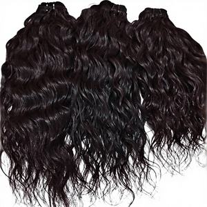 Extensions de cheveux humains bruts non traités, ondulés naturels profonds, style temple d'Inde du Sud, courts, pour lots de cheveux en vrac - Product Image 1