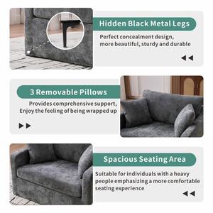 Modern çiftlik performans <span class=keywords><strong>Accent</strong></span> sandalye şönil osmanlı döşemeli Bolster yastıklar yatak odası ofis için yumuşak çağdaş - Product Image 5