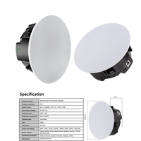 Haut-parleur de plafond sans fil 60W, double mode WiFi 2.4G/5G, BT5.4, USB, LAN, multiroom, AirPlay/DLNA, pour Home Cinéma et Fêtes