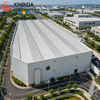 Entrepôt préfabriqué en structure acier écologique, bâtiment d'atelier en acier pour stockage logistique de marchandises en vrac en usine
