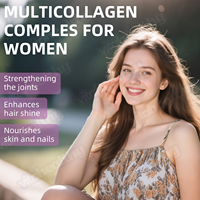 Capsules de collagène complexe de haute qualité pour femmes, avec acide hyaluronique, biotine, vitamine C et protéines hydrolysées, fournies par l'usine