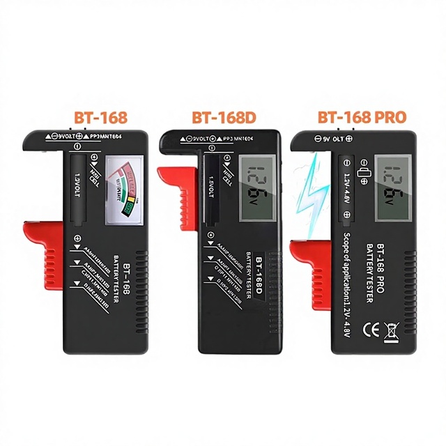 BT-168PRO Battery Power Tester Digital Display Detector BT-168 Can Test AA AAA Rechargeable 12V-48V