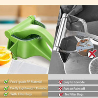 Presse-agrumes manuel en plastique pour carottes, oranges, citrons et fruits – Extracteur de jus manuel