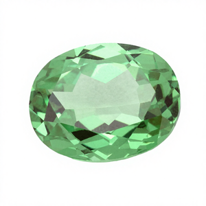 Fournisseur professionnel de pierres précieuses en gros – Grenat de laboratoire vert clair de 3 à 10 mm, taille ovale - Product Image 2