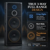 Altavoz Profesional de 15 Pulgadas, 3 Vías, Rango Completo, Metálico, 2000W, Resistente al Agua, con Pintura de Poliurea, para Exteriores, Line Array, Audio, Escenario, Conciertos en Vivo