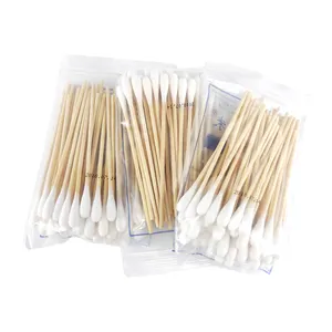 Eco Friendly Products 2023 Make Up Ear Stick Cleaning Bud Manufacture Qtips Detailing Swabs Wood Cotton Swab