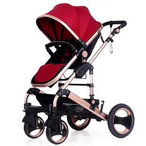Travel system prams and stroller baby 3 in 1 wholesale kid walker toddler pushchair simple folding kinderwagon