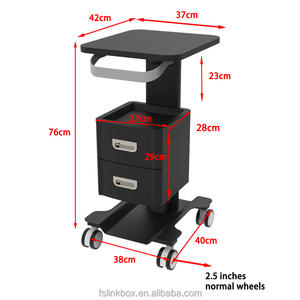 Chariot de rangement mobile compact et robuste pour cliniques dentaires, hôpitaux, salons de beauté, spas et hôtels, avec prise intégrée - Product Image 1
