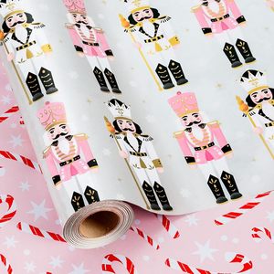 MAYPLUSS Christmas Nutcracker <b>Wrapping</b> <b>Paper</b> 17 Inch X 33 Feet Eco-Friendly Gift Wrap For Holiday Crafting - Product Image 1