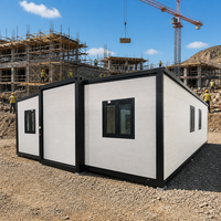 Casa Prefabricada Expandible, Casa Contenedor de 3 Dormitorios y 40 pies con Terraza, Oficina, Casa Modular, Edificio de Acero, Casa en Kit