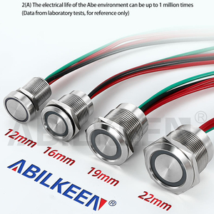 Kim loại thông minh cảm biến 12V 24V kiểm soát 19mm chiếu sáng dưới nước không thấm nước IP68 chốt vô cấp mờ cảm ứng chuyển đổi ánh sáng - Product Image 4