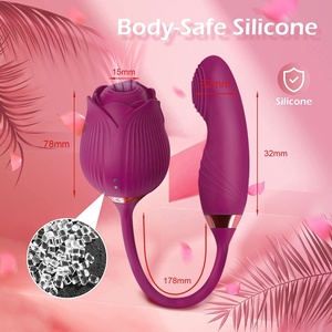 Vibrateur rose pour les doigts, vibrateur suceur et lécheur, jouets sexuels, gode rose double face, stimulateur du clitoris, jouet pour femmes - Product Image 4