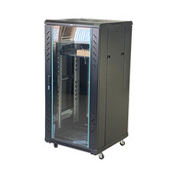 Armoire de serveur réseau murale 22U 19 pouces, porte en verre trempé noir, profondeur 450 mm