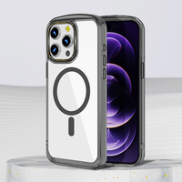 Coque de téléphone portable de haute qualité en TPU transparent et acrylique pour iPhone 15 Pro Max