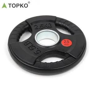 TOPKO high quality free weight Training sports safety Gym Strength Training 2.5KG-25KG Weight Plates Cast Iron Rubber Plates