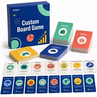 Jeu de cartes éducatif sur l'alphabétisation financière personnalisé pour les jeunes, défi budgétaire, cartes en papier imprimées en couleur pour l'apprentissage familial