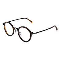 Gafas de Lectura Vintage de Alta Gama, Montura Óptica Redonda Moderna, Aro Completo Dorado y Verde, Unisex, para Adultos, a la Moda