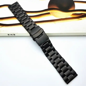<span class=keywords><strong>Bracelet</strong></span> de montre en acier inoxydable massif 20mm 22mm 24mm PVD noir <span class=keywords><strong>Bracelet</strong></span> en métal pour hommes avec <span class=keywords><strong>boucle</strong></span> déployante pour montre de plongée - Product Image 4