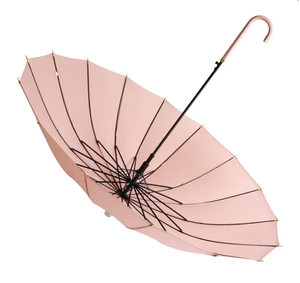 <span class=keywords><strong>Parapluie</strong></span> en pongé à <span class=keywords><strong>ouverture</strong></span> <span class=keywords><strong>automatique</strong></span> et <span class=keywords><strong>fermeture</strong></span> manuelle pour adultes, 12 baleines, diamètre ouvert 115 cm, poignée droite renforcée - Product Image 1