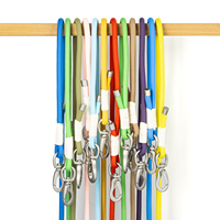 Laisse pour chien en nylon tressé, robuste, laisse de promenade pour animaux de compagnie, crochet pivotant, anti-emmêlement, durable pour chiens de petite, moyenne et grande taille