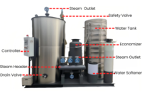 Chaudière à vapeur industrielle verticale à bas prix, grande machine à repasser, utilisation de contrôle automatique, conception efficace et peu encombrante, chaudière au GPL
