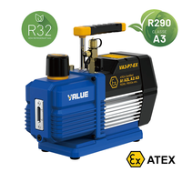 Pompe à vide double étage Value VA3-P7-EX pour systèmes de climatisation et CVC, compatible R12, R22, R32, R134A, 1234yf