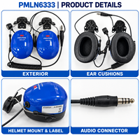Casque radio bidirectionnel Motorola PMLN6333 ATEX pour casque de sécurité XiR P8600 Ex MTP8500Ex MTP8550Ex, idéal pour les secteurs pétrolier, gazier, minier et de lutte contre les incendies