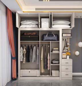 <span class=keywords><strong>Armoire</strong></span> au design moderne <span class=keywords><strong>avec</strong></span> coiffeuse, portes coulissantes en MDF, espace de suspension, écologique, assemblée, pour chambre de villa - Product Image 6