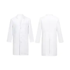 Custom Medical Lab Doctor Anti Bacteria Long Coats Long Sleeve Jacket Medical Uniform Waterproof Polyester Fabric from Thailand