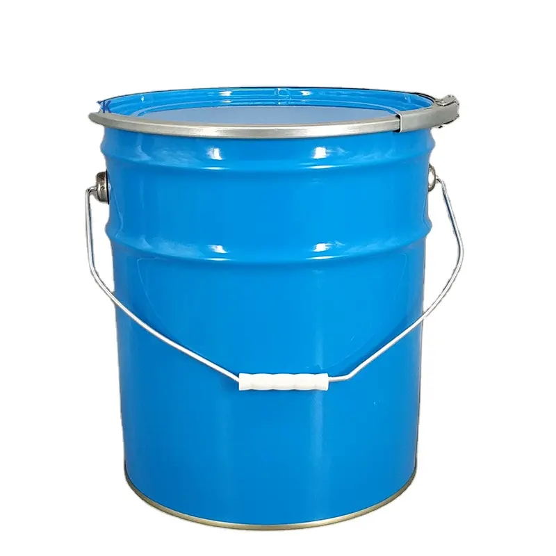 Stampato 5 gallon vernice del Metallo secchio, Chimica 20 litri Secchi di Metallo, DELLE NAZIONI UNITE ha approvato 20ltr in acciaio inox secchio con anello di bloccaggio del coperchio