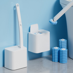 Nouvel ensemble de <span class=keywords><strong>brosse</strong></span> de toilette en plastique monobloc avec couvercle rabattable automatique, <span class=keywords><strong>brosse</strong></span> de nettoyage <span class=keywords><strong>et</strong></span> design <span class=keywords><strong>moderne</strong></span> à usage unique - Product Image 2