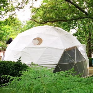 3,5,6,8,10,15,20,<span class=keywords><strong>25</strong></span>,30m de diamètre Villa de vacances hôtel cadre en acier dôme géodésique transparent préfabriqué hôtel 4 saisons dôme tente - Product Image 6