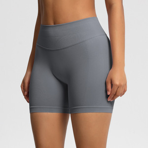 Shorts Deportivos de Cintura Acanalada sin Costuras para Mujer, con Efecto Levanta Glúteos en Forma de V, Alta Elasticidad, para Pilates, Ciclismo y Running, OEM ODM - Product Image 2