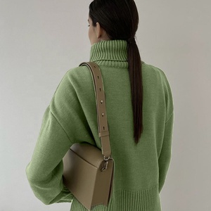 Maglione a Collo Alto in Misto Lana di Alta Qualità, Maniche Lunghe, Vestibilità Ampia per <span class=keywords><strong>Donna</strong></span>, Perfetto per Autunno e Inverno - Product Image 6