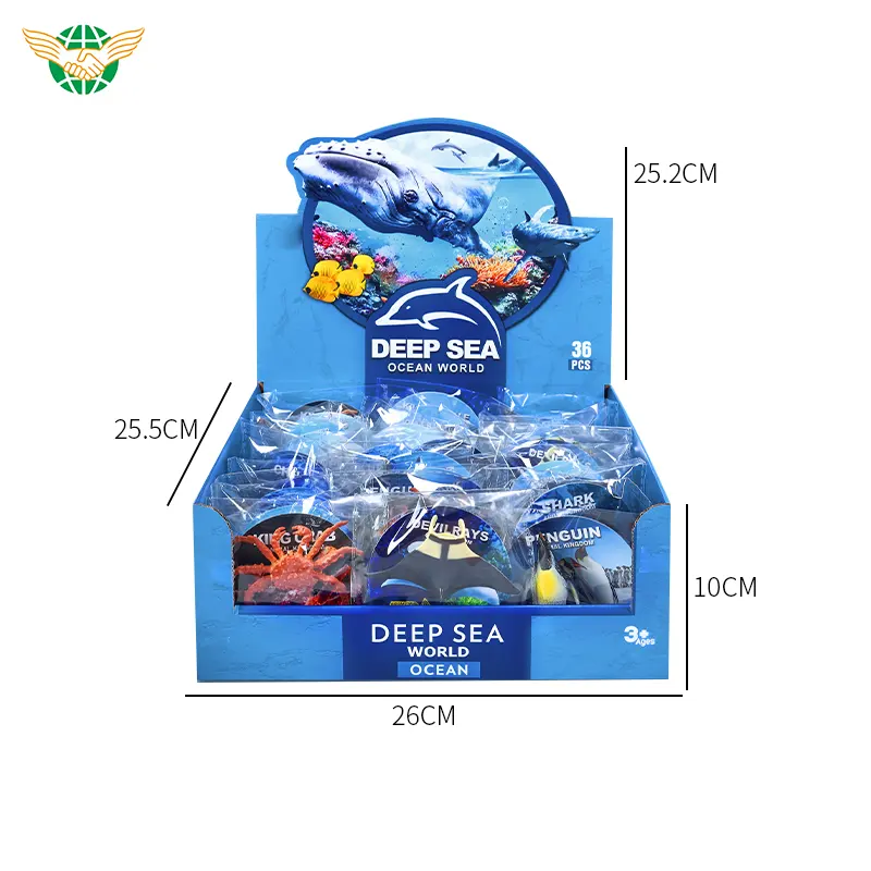 Custom Simulation Plastic Ocean Animals Sea Creatures Small Animal Figures Assorted Mini Plastic Animal Figurines Toy for Kids