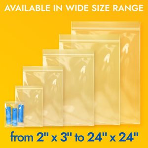 ถุงซิปล็อคพลาสติกใสแบบหนาพิเศษ ขนาด 16x20 นิ้ว หนา 6 มิล แพ็ค 20 ใบ สำหรับเก็บอาหาร เสื้อผ้า และอุปกรณ์ฮาร์ดแวร์ - Product Image 5
