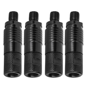 4 Conectores Metálicos de Liberación Rápida para Soporte de Cañas de Pescar, Adaptadores para Alarmas de Picada, Negros, Novedad - Product Image 2