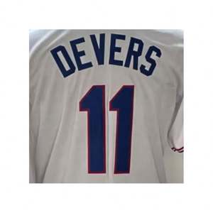 2023 World Baseball Classic Jersey Listo Envío Blanco República Dominicana Béisbol Cosido Rafael Devers Transpirable Tallas grandes - Product Image 1