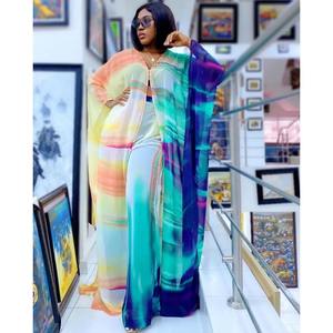 Ensemble deux pièces Dashiki <span class=keywords><strong>vêtements</strong></span> africains pour femmes ensembles de robes longues pantalons costumes <span class=keywords><strong>grande</strong></span> <span class=keywords><strong>taille</strong></span> <span class=keywords><strong>Chic</strong></span> Curvy Trendy Elegant Evening Grown - Product Image 3