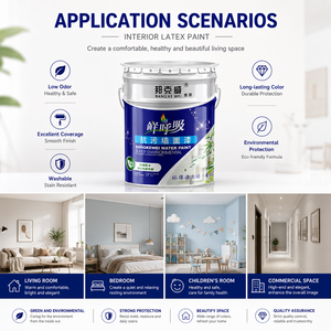 Pintura de Látex para Interiores de 20 KG, Bajo Olor, Lavable, Antimanchas, Pintura de Emulsión a Base de Agua para Paredes Interiores del Hogar - Product Image 5