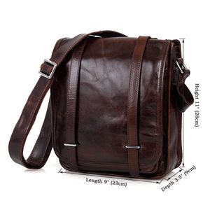 Bolso Mensajero Clásico de Cuero Marrón <span class=keywords><strong>con</strong></span> Logotipo Personalizado, Bolso Lateral de Piel de Becerro Casual para <span class=keywords><strong>Hombre</strong></span>, Bolso de Hombro de Cuero para <span class=keywords><strong>Hombre</strong></span> <span class=keywords><strong>con</strong></span> Dos Correas Delanteras - Product Image 3